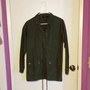 Olive Color Oversized Utility Jacket